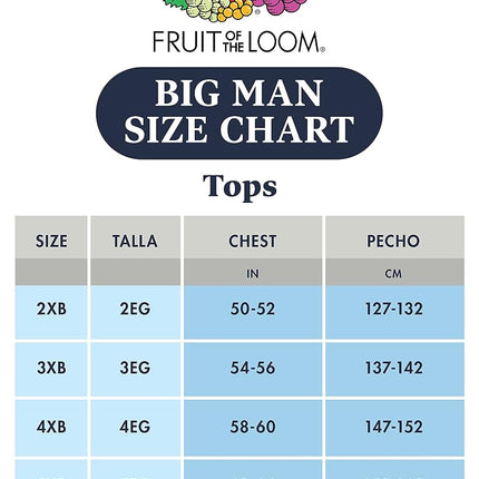 Fruit of the Loom Men's Stay Tucked Crew T-Shirt, Big Man-6 Pack White, XXXXL (Pack of 6)