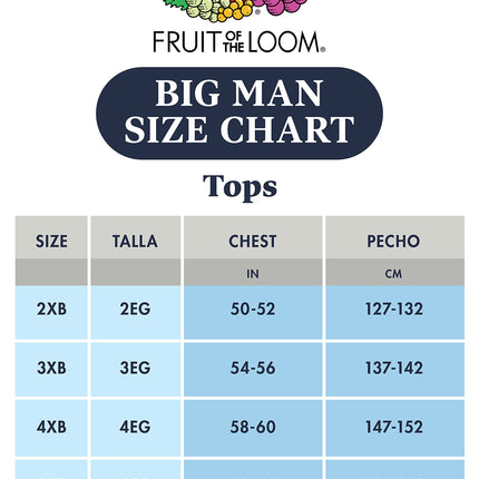 Fruit of the Loom Men's Crew Tee Undershirts, Moisture Wicking & Tag Free, Also Available T-Shirt, White-6 Pack-Big & Tall, XXL (Pack of 6)