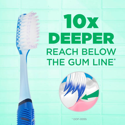 Cepillo de dientes GUM Technique Deep Clean - Cabeza completa - Cepillos de dientes suaves para adultos - Cerdas suaves, ultra finas y cónicas, recomendado por profesionales dentales, 2 unidades