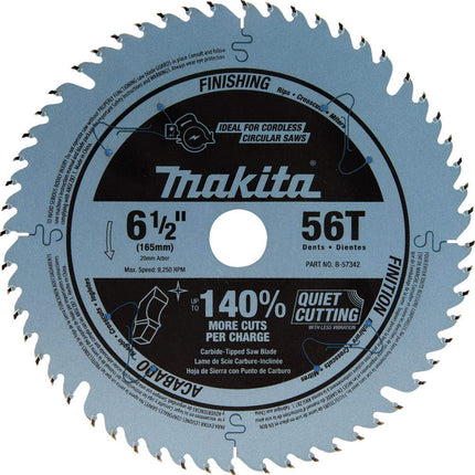 Makita B-57342 6-1/2" 56T Carbide-Tipped Cordless 