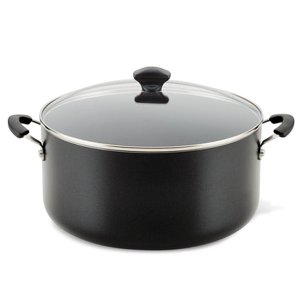 Farberware Cookware Nonstick Stockpot with Lid, 10.5 Quart-Black