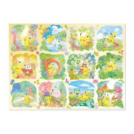 Buffalo Games - Sapphire Select - Pokemon - Scenic Pokemon - 1000 Piece Jigsaw Puzzle – Challenging & Fun – Blue Core Puzzle Board – Giftable Display Box - Full Size Poster Included