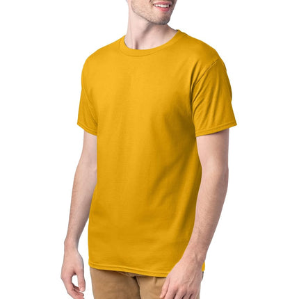 Hanes Essentials Men's T-Shirt Pack, Men's Short Sleeve Tees, Crewneck Cotton T-Shirts for Men, Value Pack, Gold - 4 Pack, XX-Large