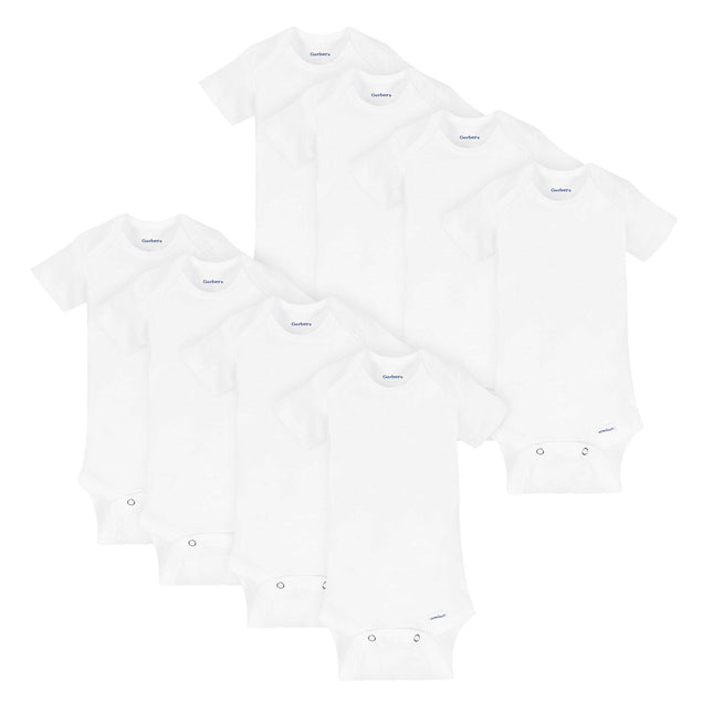 Gerber unisex-baby 8-pack Short Sleeve Onesies Bod