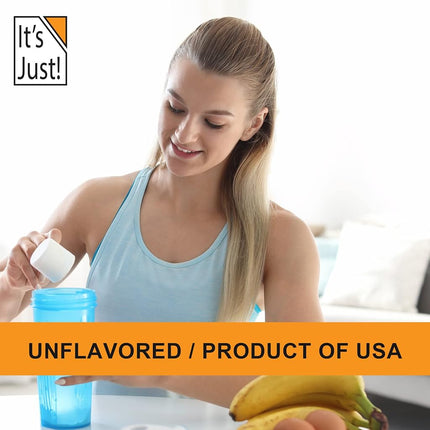 It's Just! - 100% Whey Protein Concentrate, GLP-1 Friendly, Made in USA, No RBST/rBGH Hormones, Premium WPC-80, No Added Flavors or Artificial Sweeteners (1.25 Pound, Unflavored)