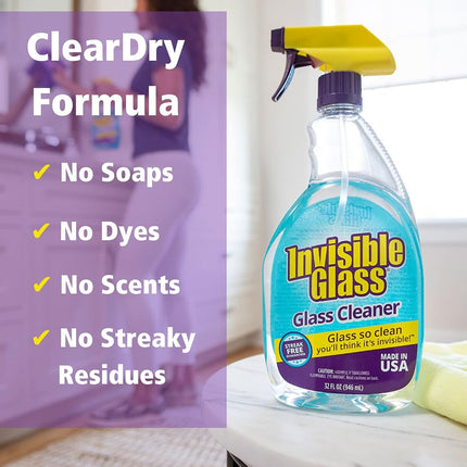 Limpiador de cristales premium Invisible Glass - Paquete de 6 botellas de 32 oz, 92196-6PK por Invisible Glass
