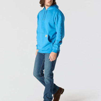 Carhartt Men's Iconic K288 Logo Sweatshirt Closeout, Horizon Blue Heather, XL Tall