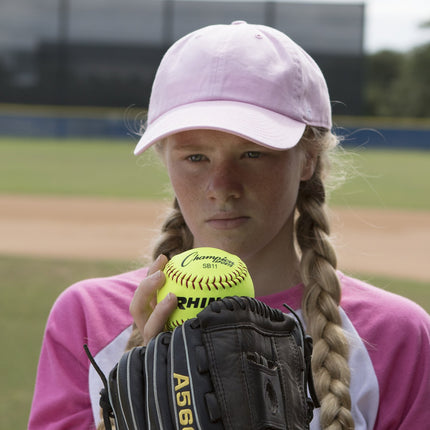 Champion Sports SB12 Optic Yellow Syntex Cover Softballs, 12 po, Paquet de 12