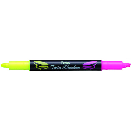 Pentel Twin Checker Dual-tip Highlighter, Chisel T