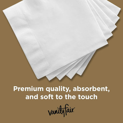 Serviettes de table Vanity Fair Entertain, 320 unités, en papier blanc