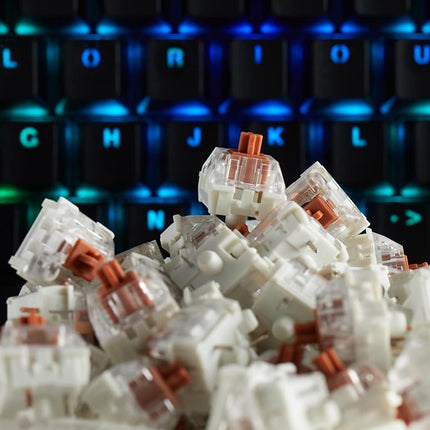 Glorious PC Gaming Race Kailh Bronze Mechanical Keyboard Switches - Tactile & Clicky - Premium Quality for Gamers & Typists - 120 Pieces Pack