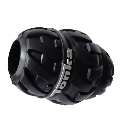 Tonka Tri-Stack Tread Feeder Dog Toy, Lightweight, Durable and Water Resistant, 4 Inches, for Medium/Large Breeds, Single Unit, Black