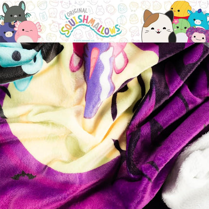 Franco Collectibles Squishmallows Parure de lit Halloween Couverture Douce et Douillette en Peluche, 46 po x 60 po, (Produit sous Licence Officielle)