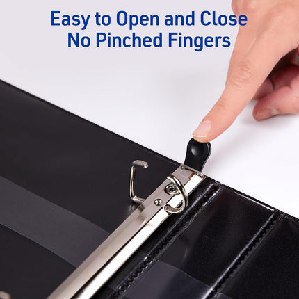 Avery Heavy-Duty View 3 Ring Binders, 1 Inch One Touch EZD Rings, 275-Sheet Capacity, 1.4 Inch Wide Spine, Customizable Clear Cover and Spine, Green Binders (12-Pack of 79107)