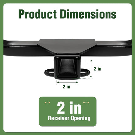 ALMULOO 2Inch Receiver Trailer Hitch Class 3 Compatible with 2007-2015 Mazda CX-9