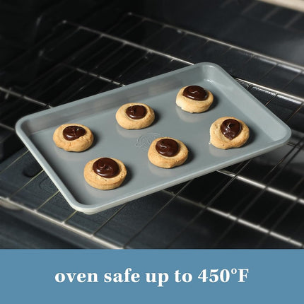 Sur La Table Kitchen Essentials Bake Sale 13 X 9 Inch PFA Free Ceramic Nonstick Cookie/Baking Sheet - Linen White