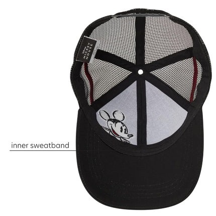 Disney Men's Baseball Cap Mickey Mouse Curved Brim Snap-Back Hat, Mickey Stripes