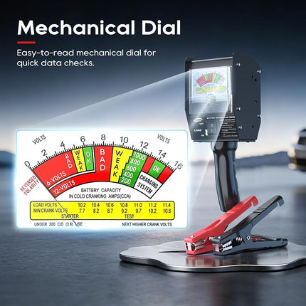 TOPDC 3181 Pro 130 Amp Heavy-Duty 6V/12V Automotive Battery Load Tester with CCA Test & Anti-Slip Clamps for Cars, Trucks, RVs, Boats