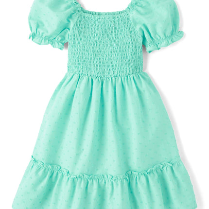 The Children's Place Girls' Short Sleeve Smocked S