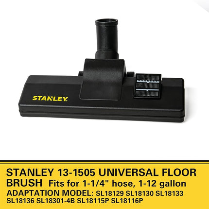 Stanley 13-1505 Universal Floor Brush for Wet/Dry Vacuums with a 1.25" Hose