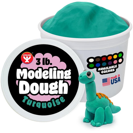 Hygloss Play Modeling Dough for Kids, Turquoise, 3