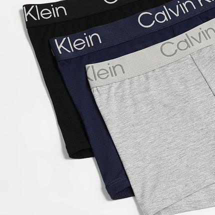 Calvin Klein Men's Cotton Stretch 5-Pack Hip Brief, Black, Blue Shadow, Grey Heather, XL