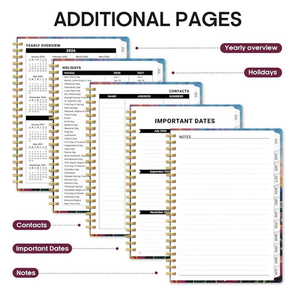Taja Planner 2026-2027, Jul 2026-Jun 2027 Monthly & Weekly Calendar Planner
