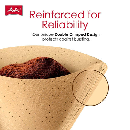 Melitta #4 Cone Coffee Filters, Bamboo, 80 Count (Pack of 6) 480 Total Filters Count - Packaging May Vary
