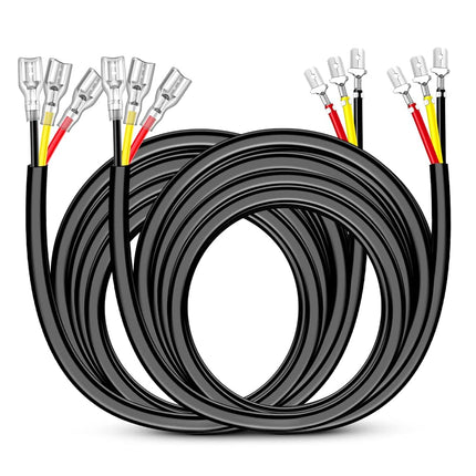 Nilight 2PCS 16AWG 10Feet Wiring Harness Extension