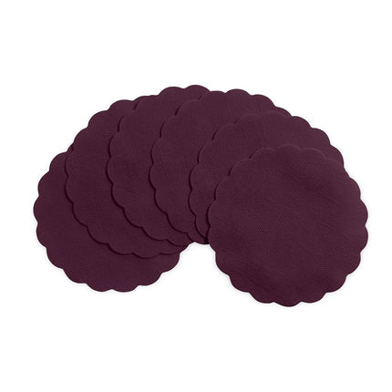 Disposable Plum Paper Coasters for Drinks, 3.5 Inc