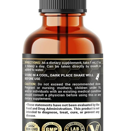 Penhoment 8in1 Oil of Oregano Drops with Black Seed Oil Liquid | Contains Carvacrol | Garlic, Elderberry, Olive Leaf, Quercetin, Bromelain - 2 Fl Oz