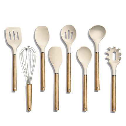 Country Kitchen Non Stick Silicone Utensil Set wit