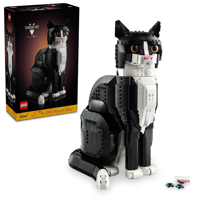 LEGO Ideas Tuxedo Cat, Home Décor, Cat Gift Idea f