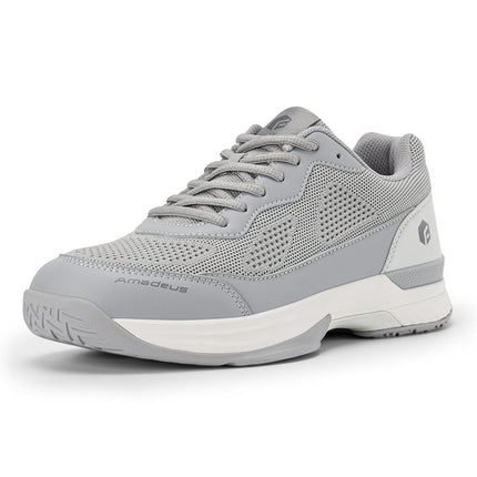 FitVille Mens Wide Tennis Shoes,Breathable Badminton Shoes Cushioning Pickleball Shoes Racquet Sport Shoes|Arch Support & Wide Toe Box & Slip-Resistant