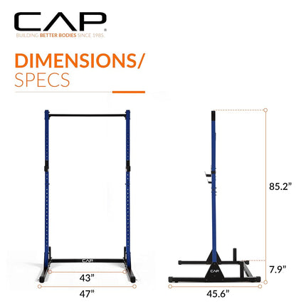 CAP Barbell FM-905Q Color Series Power Rack Exercise Stand | Blue
