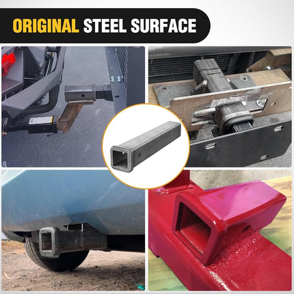 Nilight Hitch Adapter 2" x 12" Combo Bar Trailer Receiver Tube Weld-on Raw Steel Hitch Bar