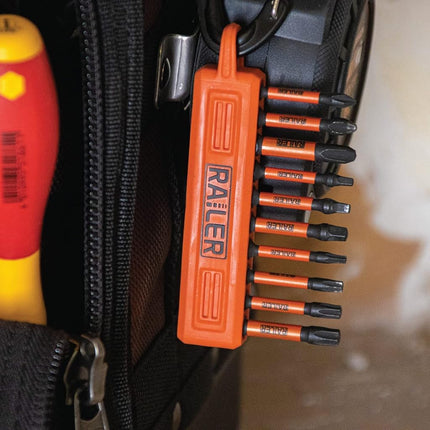 Railer Screwdriver Bit Holder Storage Organizer - 3 Pack – 5-Hole, 10- Hole and 20-Hole Bit Holder with Carabiner