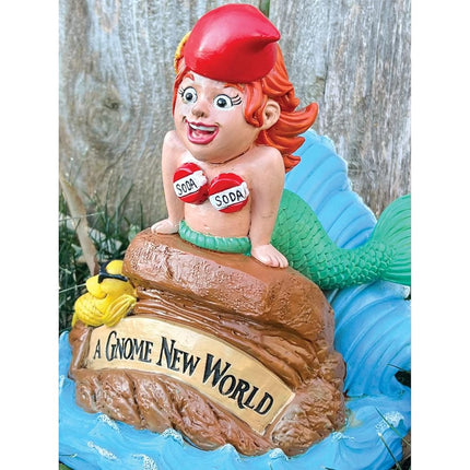 BigMouth Inc Little Mermaid Garden Gnome, Green-thumbed