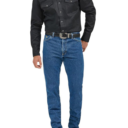 Wrangler Men's George Strait Cowboy Cut Original Fit Jean, Heavyweight Stone Denim, 33W x 32L