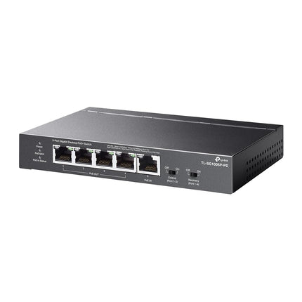TP-Link TL-SG1005P-PD | 5 Port PoE Passthrough Gigabit Ethernet Switch | 1 PoE++ In@90W, 4 PoE+ Output up to 66W | Plug & Play | Extend Mode | QoS, IGMP, PoE Auto Recovery | PoE Powered ONLY | Fanless