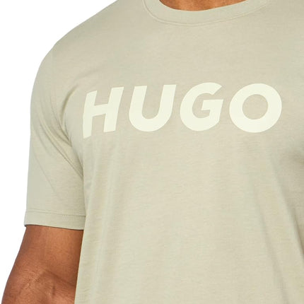Hugo Men's Print Logo Short Sleeve T-Shirt, Seagrass, Large