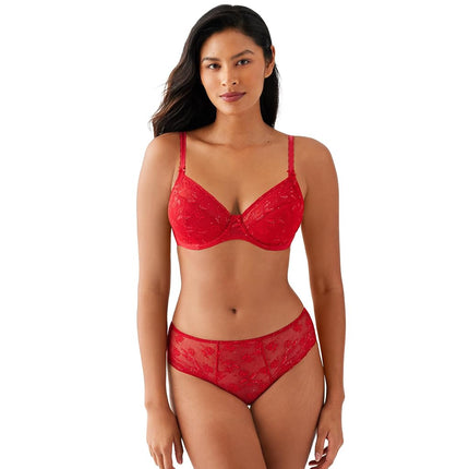Wacoal Women's Lifted in Luxury Full Figure Underwire Bra, Equestrian Red, 40DD