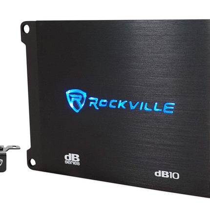 Rockville dB10 800W Mono 4-Ohm Car Amplifier, High