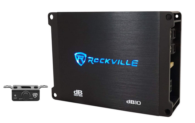 Rockville dB10 800W Mono 4-Ohm Car Amplifier, High