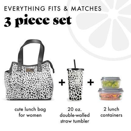 Fit & Fresh 993FF2926 Sac à lunch Westerly, polyester, guépard de luxe