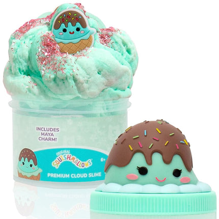 Squishmallow Original Maya The Ice Cream Premium Cloud Slime, Chocolate-Scented, Party Favors for Kids 8-12, Girl Toys 8-10 Years Old, Slime Kit for Girls Ages 8-12, Slime for Kids