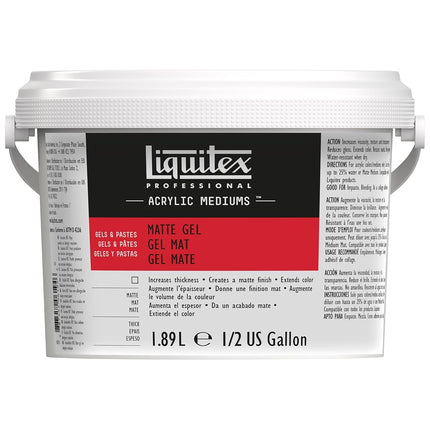 Liquitex Professional Matte Gel Medium, Cubeta de 1.89 L (Medio Galón)