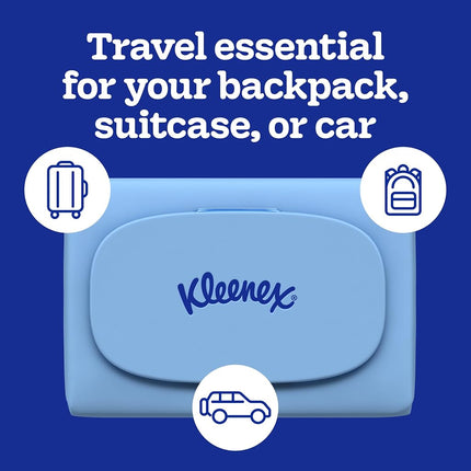 Kleenex Snap & Go Ultra Soft Facial Tissues, 4 On-the-Go Packs, 25 Tissues per Pack, 3-Ply, Packaging May Vary