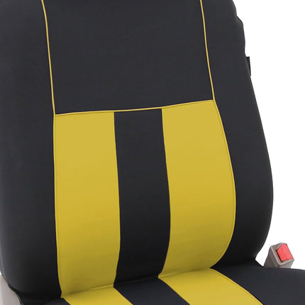 FH GROUP FH-FB036217 Striking Striped Seat Covers Yellow / Black Color - Fit Most Car, Truck, Suv, or Van