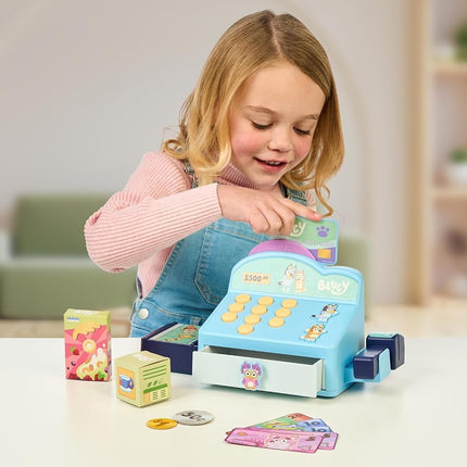Bluey Cash Register Playset, Interactive Play Register with Scanner